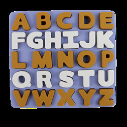 Buy cheap Food Grade Kids Silicone Puzzle With Letters Alphabet Shape from wholesalers