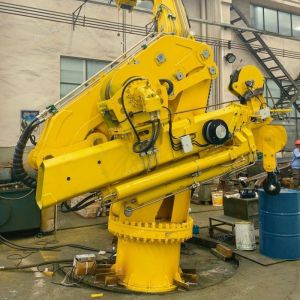 Buy cheap 3.5T10M knuckle telescopic boom ship deck marine crane from wholesalers