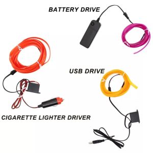 Buy cheap RGB Neon Decorative EL Wire Car Interior Atmosphere Lights USB DIY cold light line from wholesalers