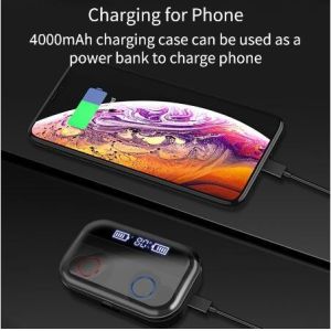 Buy cheap Wireless Earphone Bluetooth 5.0 Earphones Power Display Touch Control Sport Stereo Cordless Earbuds (with 4000mAh Charging Box) from wholesalers