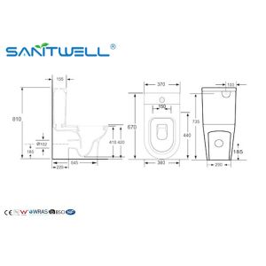 Buy cheap Siphonic WC Close coupled tpye Sanitary Ware WC Bathroom Design from wholesalers