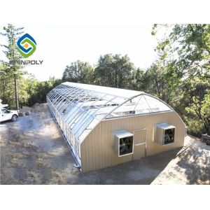 Buy cheap 275G/M2 12M Light Deprivation Greenhouse Gothic Roof Structure from wholesalers