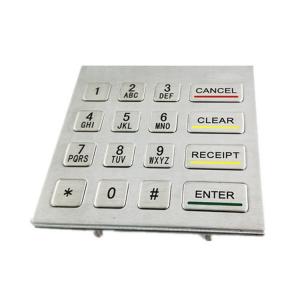 China Panel Mounting Access Control Metal Numeric Keypad For Self Service Kiosk 16 Keys on sale