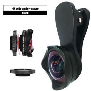 China 4K Macro Phone Lens Macro And Wide Angle Lens With LED Light And Travel Case on sale