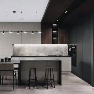 Buy cheap Ready To Assemble Kitchen Cabinet High End Contemporary Wood Veneer Cabinets from wholesalers