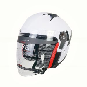 Buy cheap White ABS Motorcycle Riding Helmet with Half Face PC Shield and Customizable Design from wholesalers