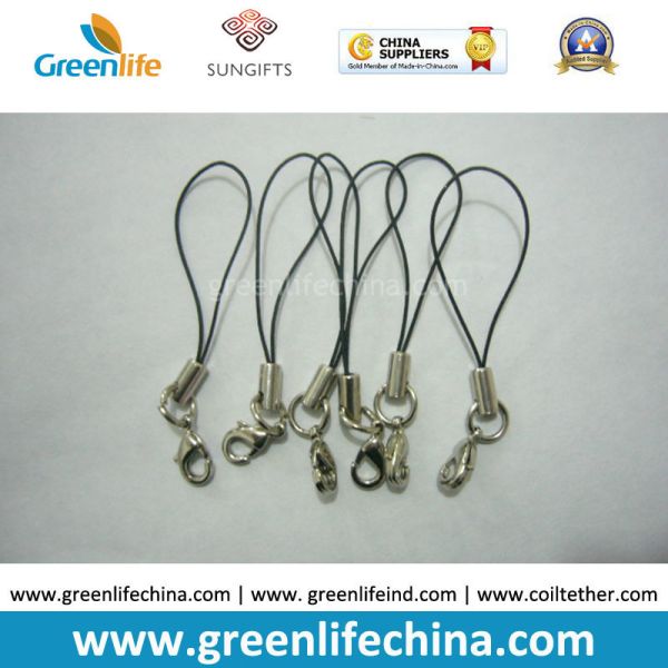 Quality Standard Nylon Black String Loop with Mini  Lobster Clasp for Attaching Pendants for sale