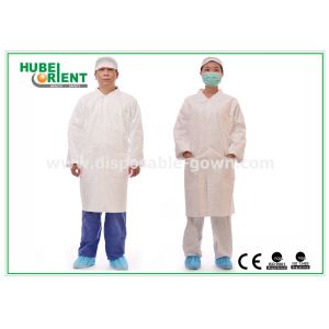 Buy cheap Tyvek Disposable Lab Coats With Korean Collar And Zip from wholesalers
