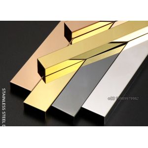 Buy cheap Electroplating Stainless Steel U Profile , U Moulding Trim SUS316 Material product