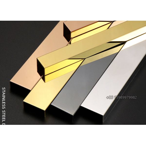 Buy cheap Electroplating Stainless Steel U Profile , U Moulding Trim SUS316 Material Anodized from wholesalers