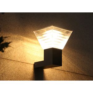 Buy cheap Square Solar Wall Lights Outdoor Waterproof Solar Modern Style Simple Garden Villa LED Wall Lamp from wholesalers