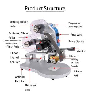 Manual Operated DY-8 Hot Stamping Date Coding Machine Easy to 2 Line Capacity