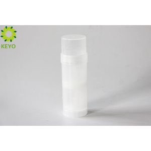 Buy cheap Clear PP Plastic Empty Stick Deodorant Containers Round Shape Capacity 60g from wholesalers