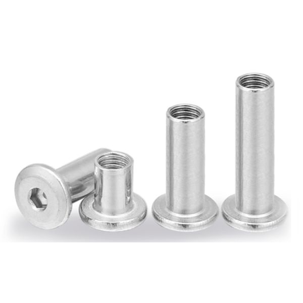 Flat Head Hexagon Socket Sleeve Barrel Connector Nut Stainless Steel Sleeve Barrel Nut
