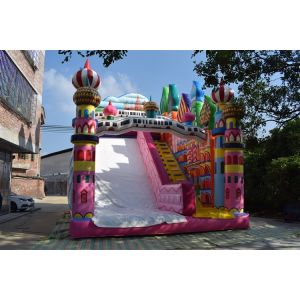 Buy cheap Simple Classic Commercial Inflatable Water Slides / Colourful Inflatable Dry Slide from wholesalers