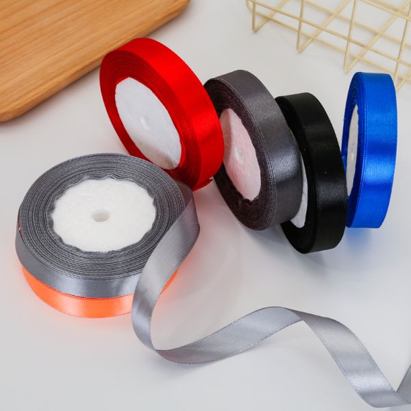 100% Polyester Custom Ribbon Satin For Packing 196 Colors Available Box Ribbon