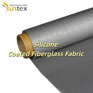 Buy cheap Flame Retardant Silicone Coated Fiberglass Fabric with Temperature Resistance -50°C to 500°C and 400 g/sqm Weight from wholesalers