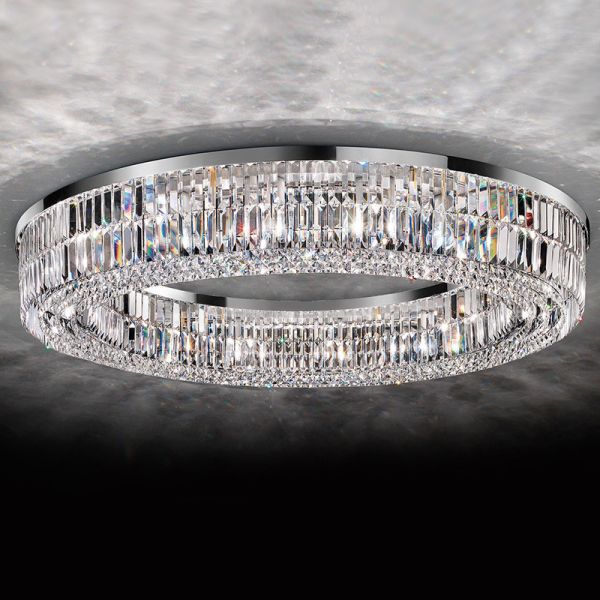 Buy cheap Square Round K9 Crystal Flush Mount High Ceilings Chandeliers ODM from wholesalers