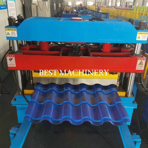 Quality Galvanized Steel Euro Roof Tile Roll Former Plc Control Box for sale