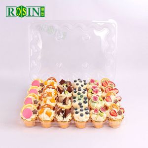 Buy cheap 24 Hole Clear Plastic Cupcake Containers Portable For Muffins Cupcakes from wholesalers