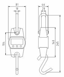 150kg Digital Hanging Weighing Scales Alloy Case Lcd Display With Zero Function