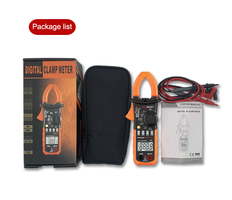 Buy cheap Auto and Manual Range Digital Clamp Meter T-RMS INRUSH Current meter MAX MIN values measurement from wholesalers