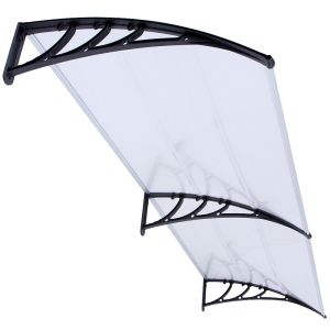 Windproof Solid Polycarbonate Awning , Polycarbonate Sheet Canopy Heat