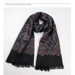 Buy cheap Silk Napping Scarf,Double Face Scarf For Men And Woven .Printed With Woven Shawl from wholesalers