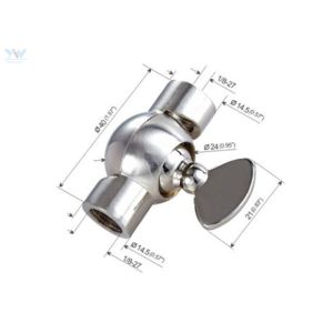 Buy cheap 1 / 8 - 27 Thread Copper Lamp Swivel Joint Chrome Plated Brass Wing Nut Swivels from wholesalers