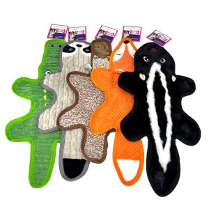 China 5 Pack No Stuffing Squeaky Dog Toys For Large Dogs Interactive Durable Plush Chew Toy on sale