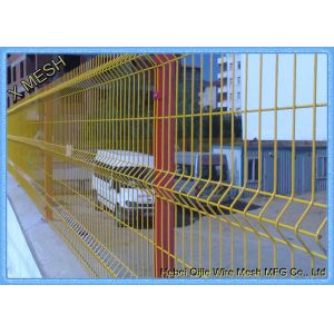 Buy cheap 3D PVC Coated Green Security Steel Fence , 5.0mm Wire Mesh Fence Panels from wholesalers