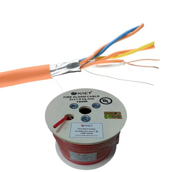 Quality 2 Cores ExactCables 1.5mm PH30 PH120 LPCB Standard Fire Rated Proof Alarm Cable Al/Foil Shield for sale