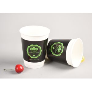 8oz Customizable Paper Coffee Cups & Sleeves Recyclable Eco Friendly