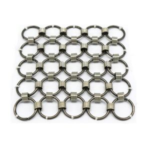 Metal Mesh Drapery / Brass Wire Ring Mesh Curtain Conect With 8mm Circle Dia