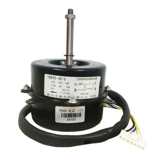 China Single Phase 40w 6 Poles Air Conditioner Motor Air Cooler Fan Motor Black Housing HVAC System on sale