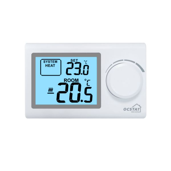 Riseem White LCD Ocstat Digital Boiler Non - Programmable Thermostat With One