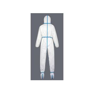 Elastic Waist Hooded Medical Disposable Protective Coveralls