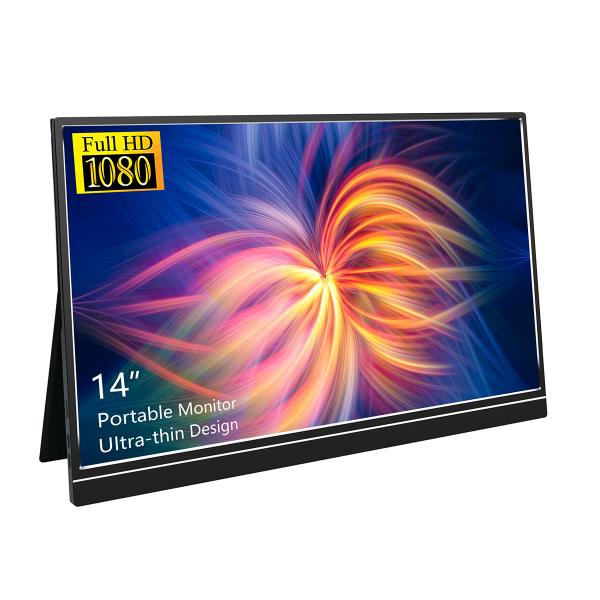 Buy cheap 16:9 Aspect Ratio DC 5V 2A Multiple Language 14 Inch Portable Monitor from wholesalers