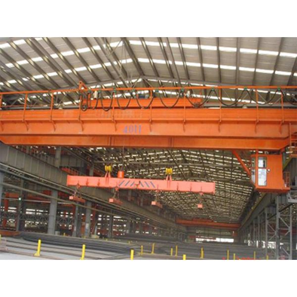 High Lifting Height Double Girder Overhead Crane With Electromagnetic Hanging