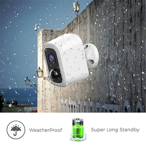 Unistone 2MP Battery Camera with 10000mAh Battery Optional Solar Panel Supply(US-BC202)