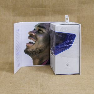 Buy cheap Customizatable Earphone Package Style In Folding Cardboard Book Type Box With Plastic Window from wholesalers