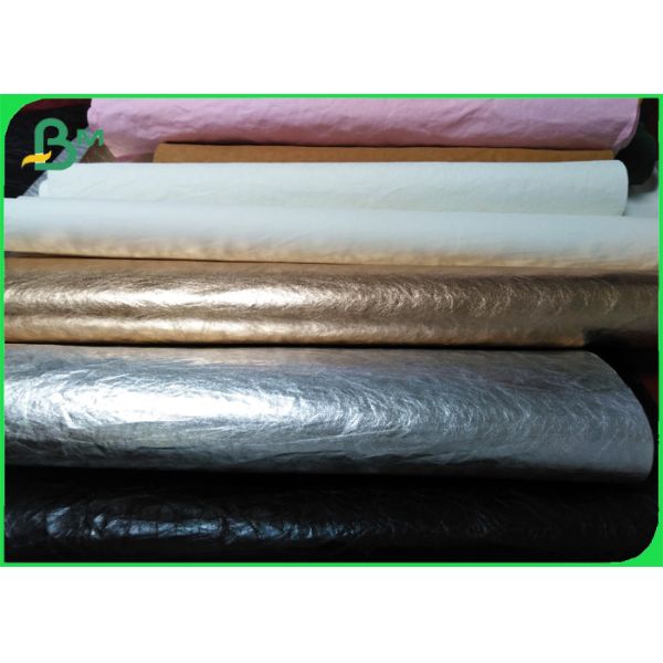 Prewashed / Full Washed Kraft Fabric Paper 0.55mm Gold Silver Rose Gold Color Prewashed / Full Washed Kraft Fabric Paper 0.55mm Gold Silver Rose Gold Color