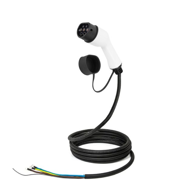 IEC62196-2 EV Charger Plug Type2 Female Car Side With 5m TPU Cable 16/32/63A 3