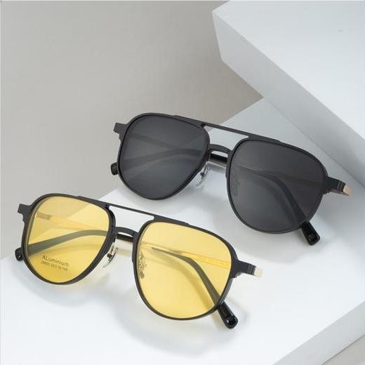 Quality Elliptical Pure Titanium Aluminum Glasses Clip On Glasses Business for sale