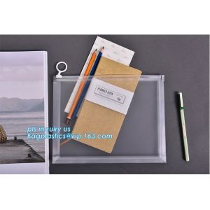 PVC slider k bag for stationery, file,school kids, stationery packaging zipper