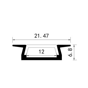 Buy cheap LED Strip LED Aluminum Profile With PC Cover End Caps And Mounting Clips from wholesalers