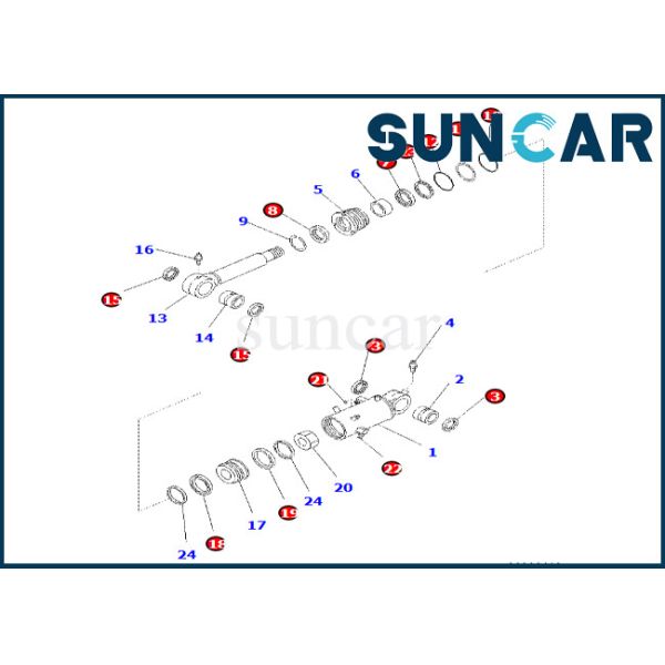 Quality 707-99-42551 7079942551 Bucket Cylinder Seal Kit Fits PC60-8 Komatsu Bucket Cylinder Service Kit for sale