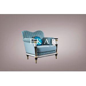 Buy cheap High Quality European Style Blue Fabric Sofa FLN-M-SF301 from wholesalers