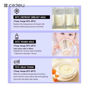 CJ-FHC-BN- 231002 8-Function Smart Electric Digital Portable Breast Milk Warmer