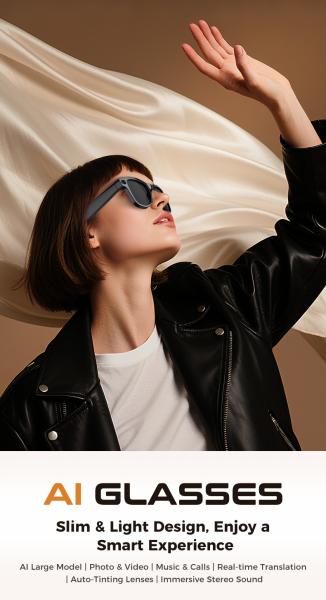 M02ultra With Charging Case BT Smart Glasses IP67 Waterproof HD StereoHands-Free